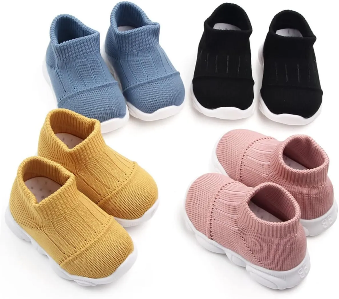 1 Pair Infant Prewalker Soft Baby Walking Shoes Sneakers Breathable Baby Booties