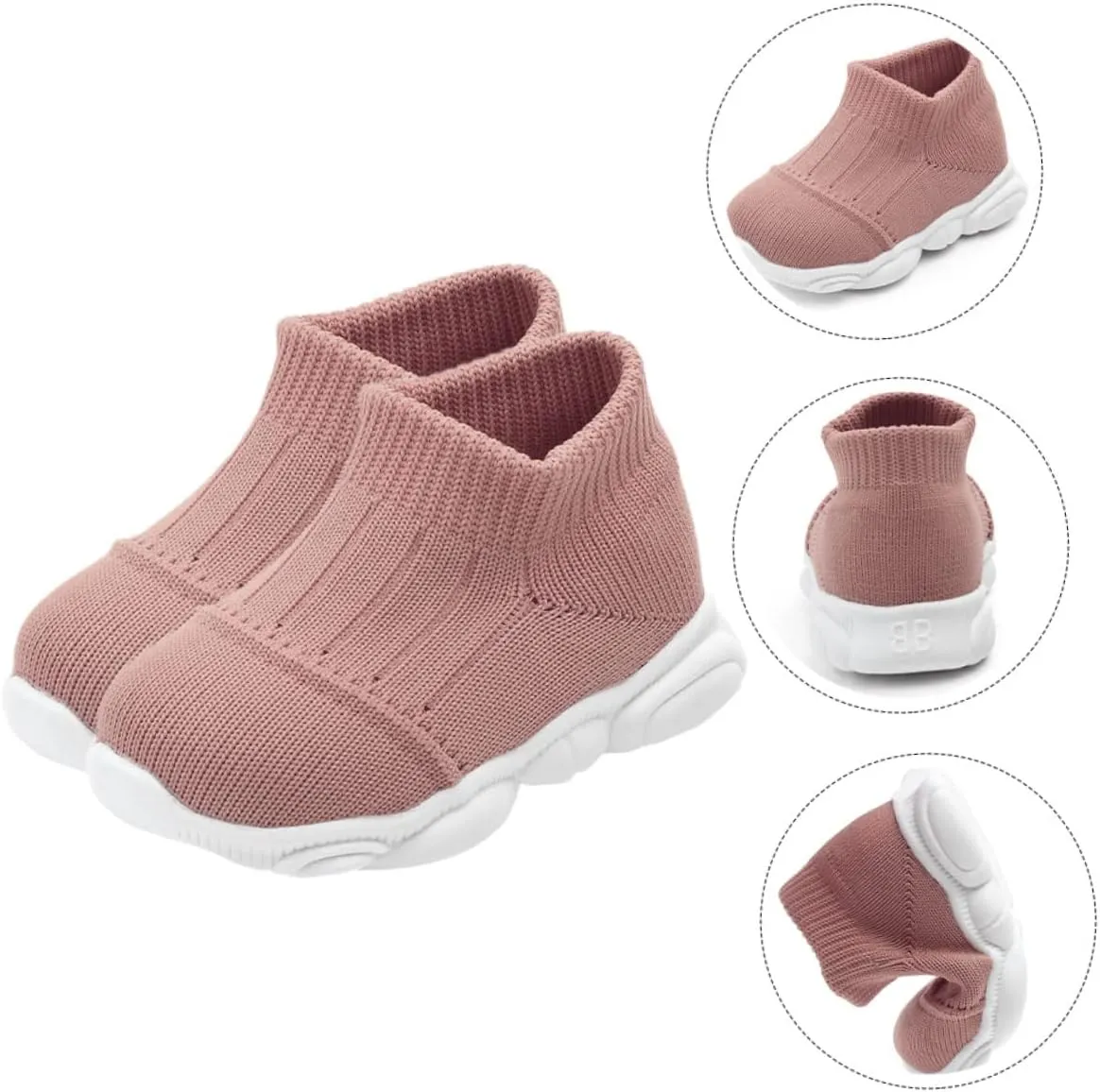 1 Pair Infant Prewalker Soft Baby Walking Shoes Sneakers Breathable Baby Booties