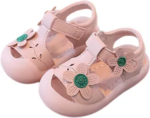 2025 Toddler Baby Girl Shoes Trendy Summer Breathable Bag Head Sandals Girl Baby Soft Sole Sandals