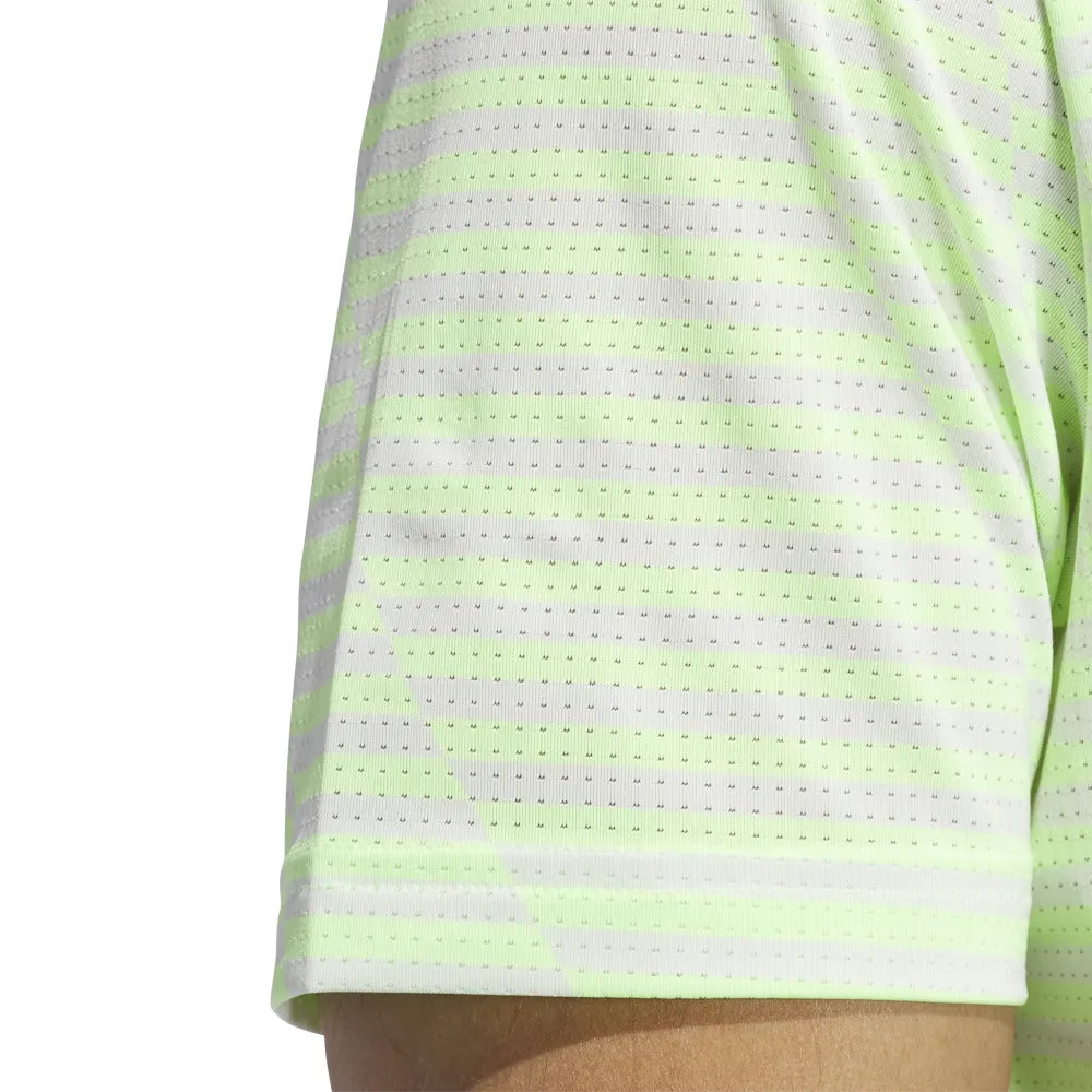 adidas Mesh Print Polo Shirt - Green Spark/Crystal Jade