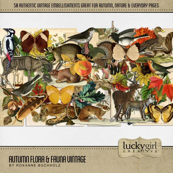 Autumn Flora & Fauna Mega Digital Scrapbook Bundle