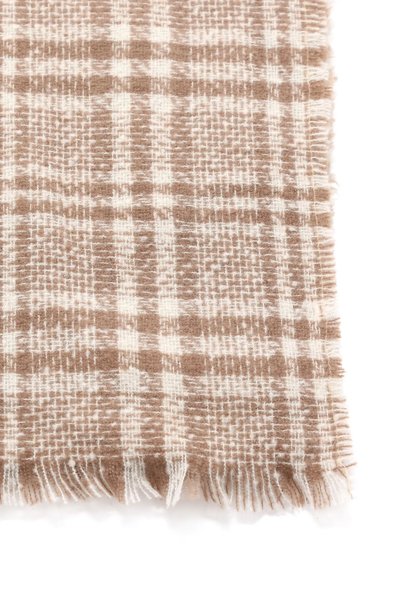 Autumn Stroll Plaid Scarf - Beige