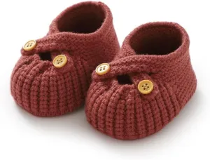 Baby Booties Newborn Babe First Walkers Non-Slip Stay On Boots Crib Shoes Sock Warm Knit Booties