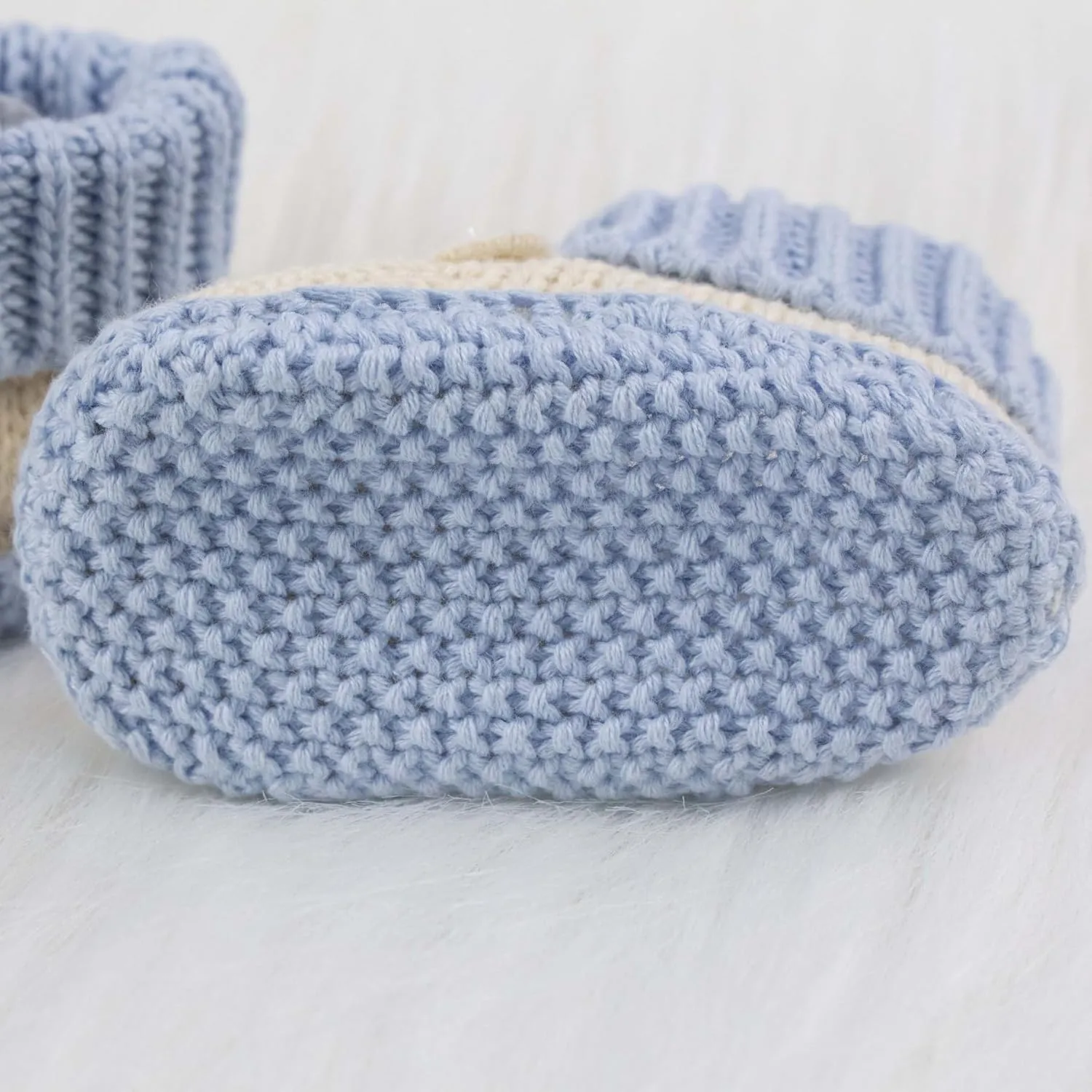 Baby Booties Newborn Infant Hand Crochet Knit Cotton Shoes Booties First Walking Slippers Indoor House Shoes for Baby 2 Pairs
