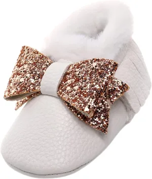 Baby Booties Winter Snow Boots Baby Shoes Cute Anti-Slip Soft Sole Warm Indoor Outoor Shoes First Walker Crib Shoes