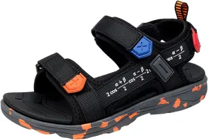 Baby Boy and Unisex Sandals for Infant/Toddlers Summer Crib Shoes Premium Soft Anti-Slip Sole (Black, 3.5 Big Kids)