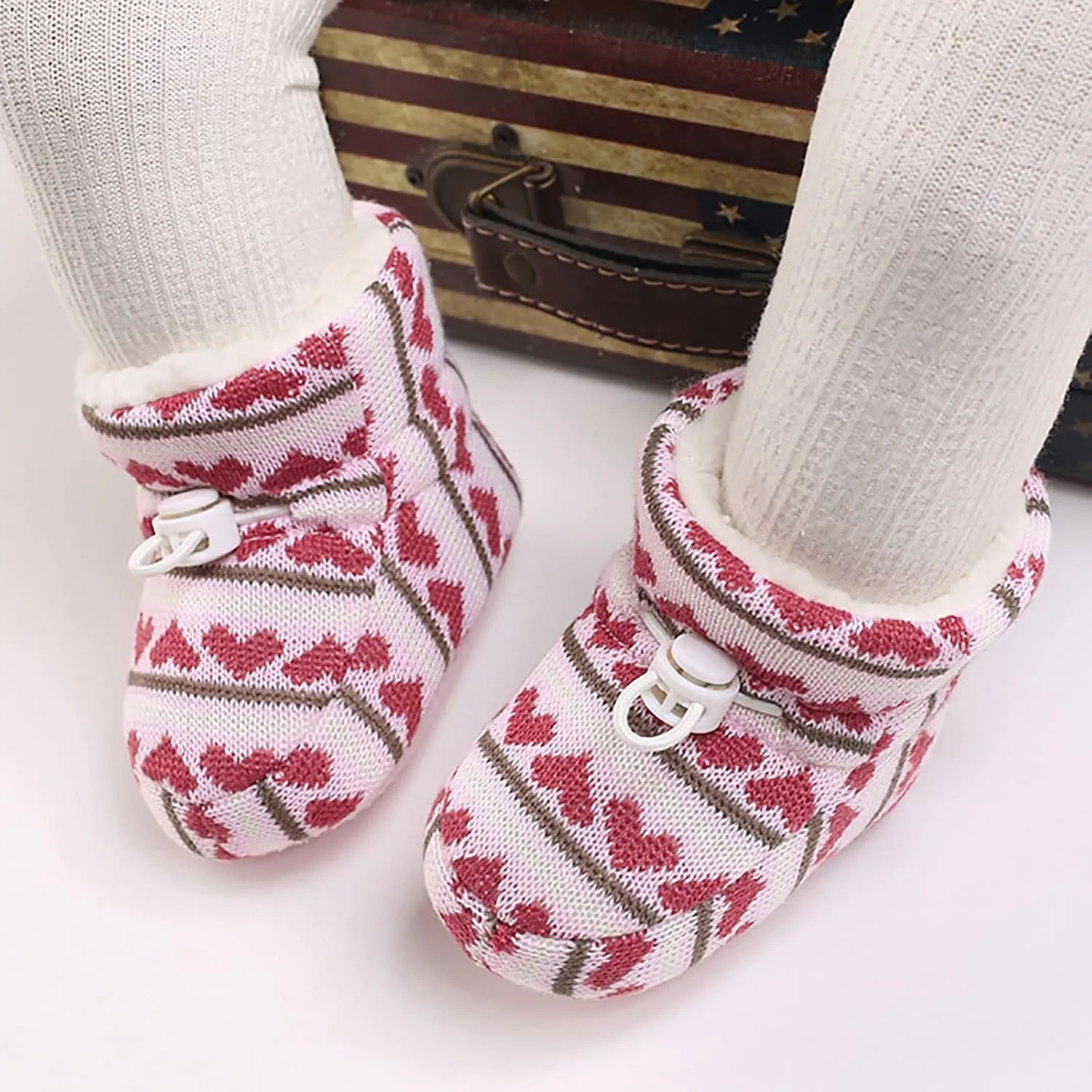 Baby Boy Girl Fleece Boots Newborn Shoes Winter Snow Boots Anti-Slip Soft Sole Warm Infant Toddler Prewalker