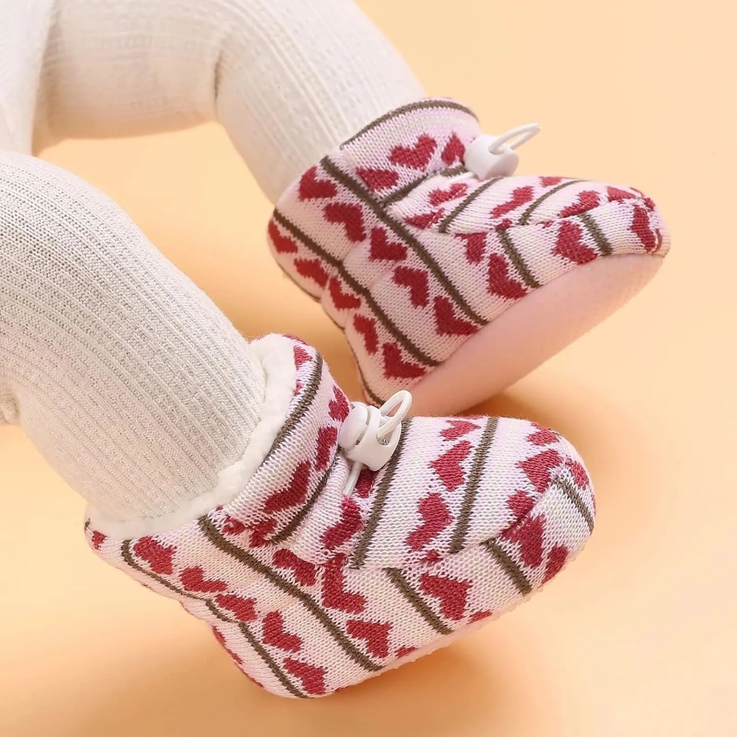 Baby Boy Girl Fleece Boots Newborn Shoes Winter Snow Boots Anti-Slip Soft Sole Warm Infant Toddler Prewalker