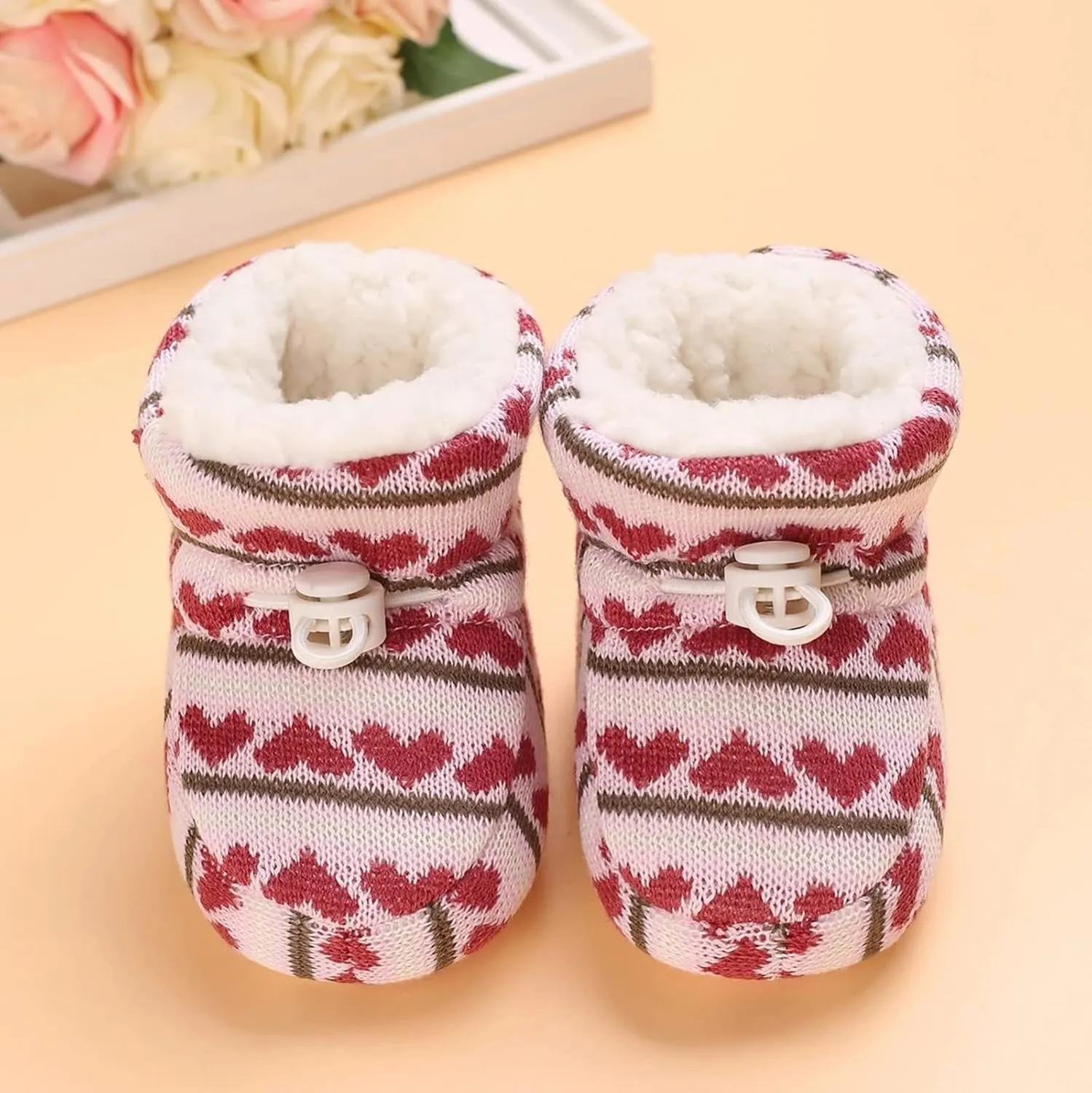 Baby Boy Girl Fleece Boots Newborn Shoes Winter Snow Boots Anti-Slip Soft Sole Warm Infant Toddler Prewalker