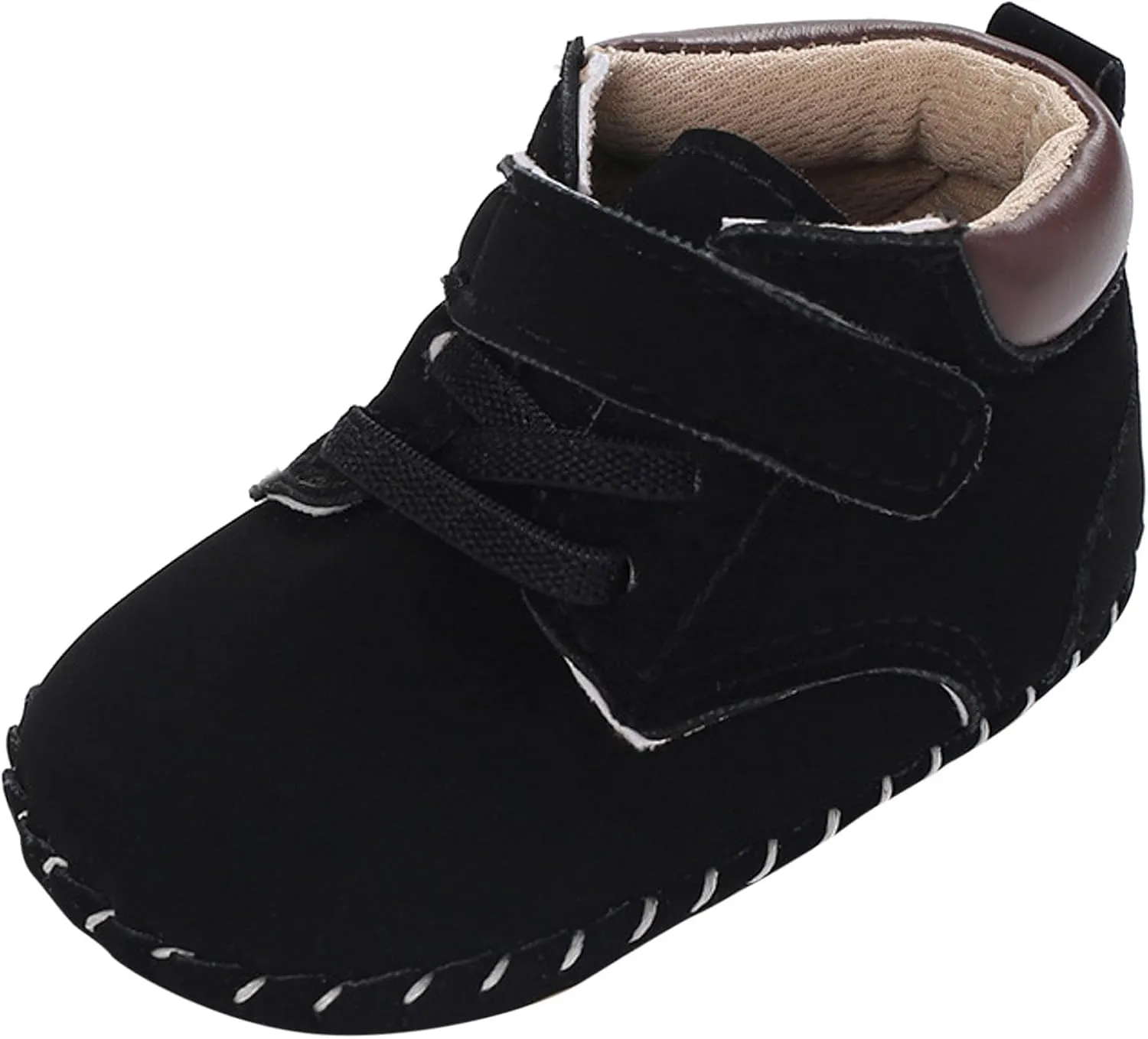 Baby Boy Girl High-Top Ankle Shoes Non Slip Soft Sole Infant Toddler Comfortable Prewalker First Walking Sneakers