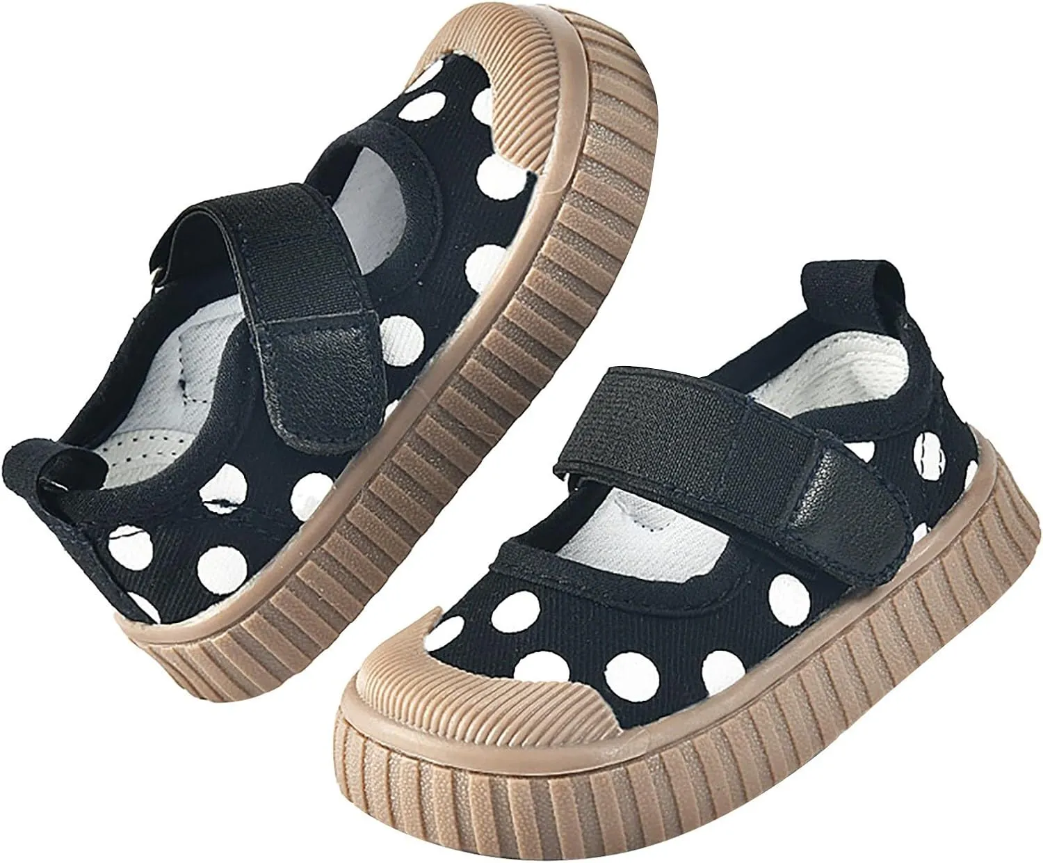 Baby Boy Girl Sneakers Polka Dot Soft Sole Anti-Slip Casual Shoes Toddler Slip on Shoes Breathable Lightweight
