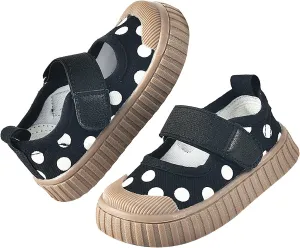 Baby Boy Girl Sneakers Polka Dot Soft Sole Anti-Slip Casual Shoes Toddler Slip on Shoes Breathable Lightweight