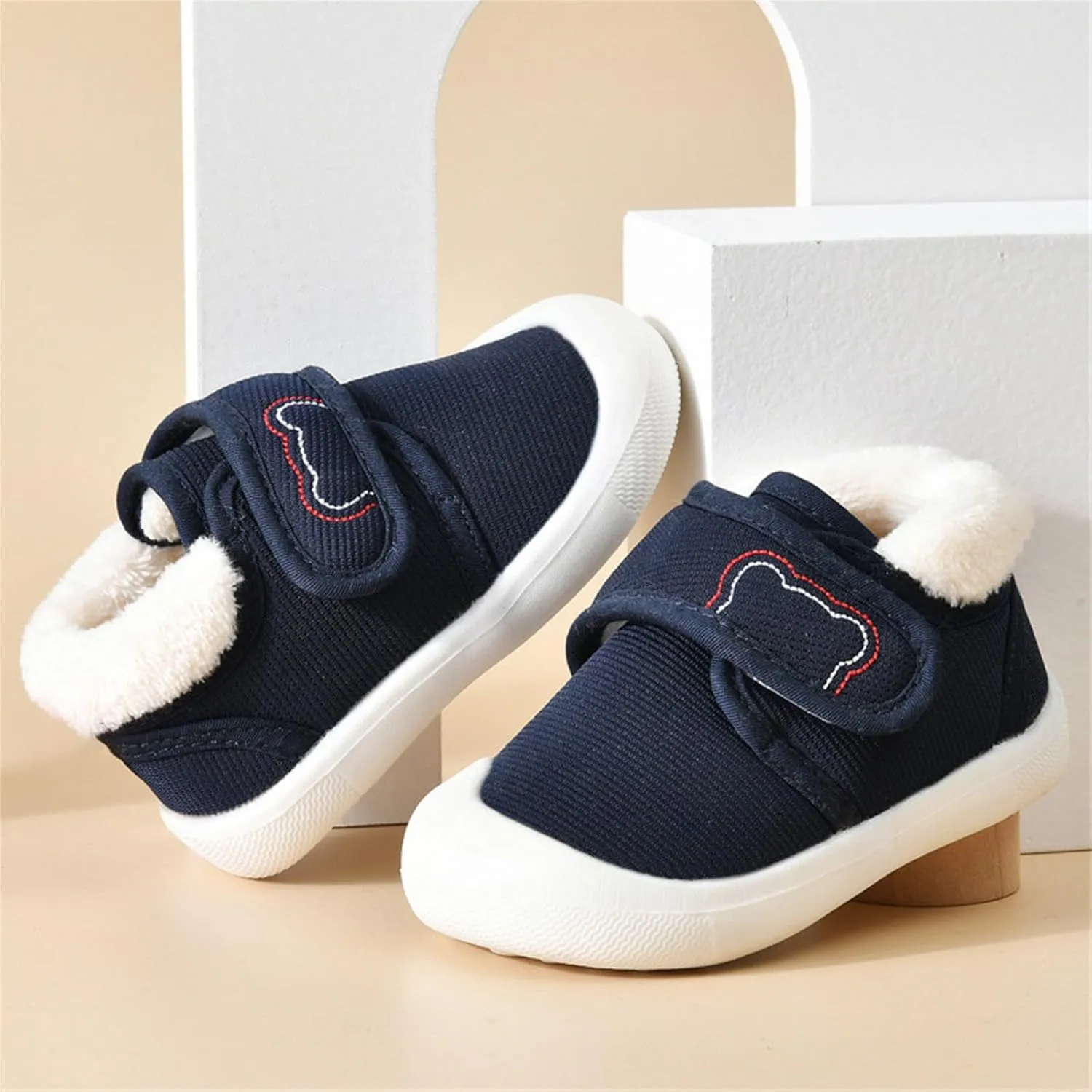 Baby Boy Girl Sneakers Winter Soft Sole Non Slip Padded Cotton Shoes Lightweight Toddler Shoes