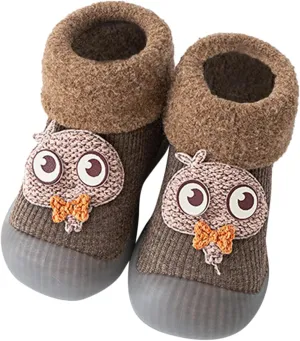 Baby Boy Toddler Shoes Sole Socks Solid Girls Baby Kids Rubber Boys Warm Soft Knit Stocking Toddler Shoe 9 Boy