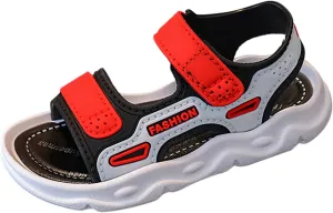 Baby Boy Unisex Sandals for Infant/Toddlers Summer Outdoor Shoes Athletic Non-Slip Soft Sole (Red, 12 Little Child)