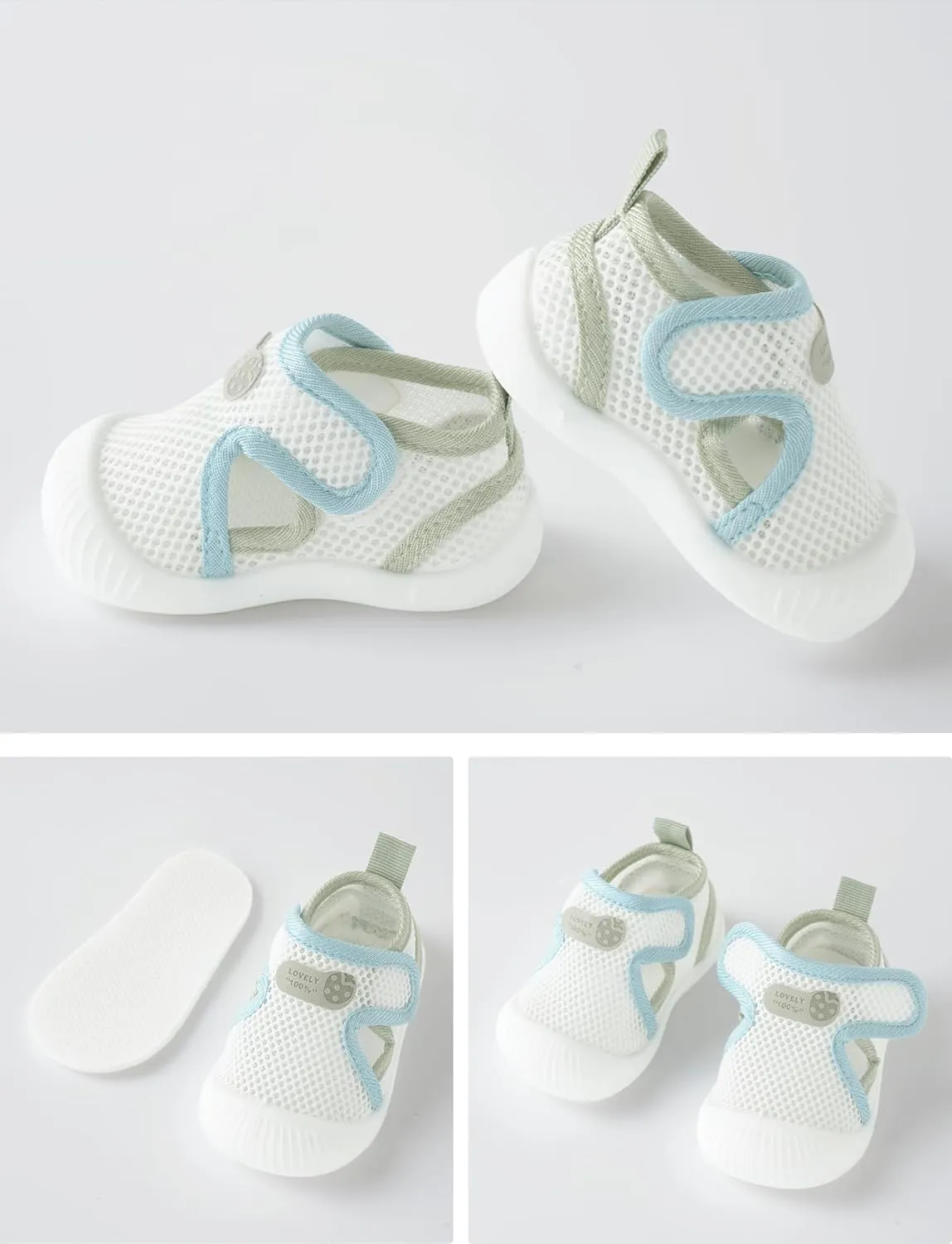 Baby Boys Girls Breathable Non-Skid Shoes First Walking Shoes Soft Rubber Sole Slipper Sneaker