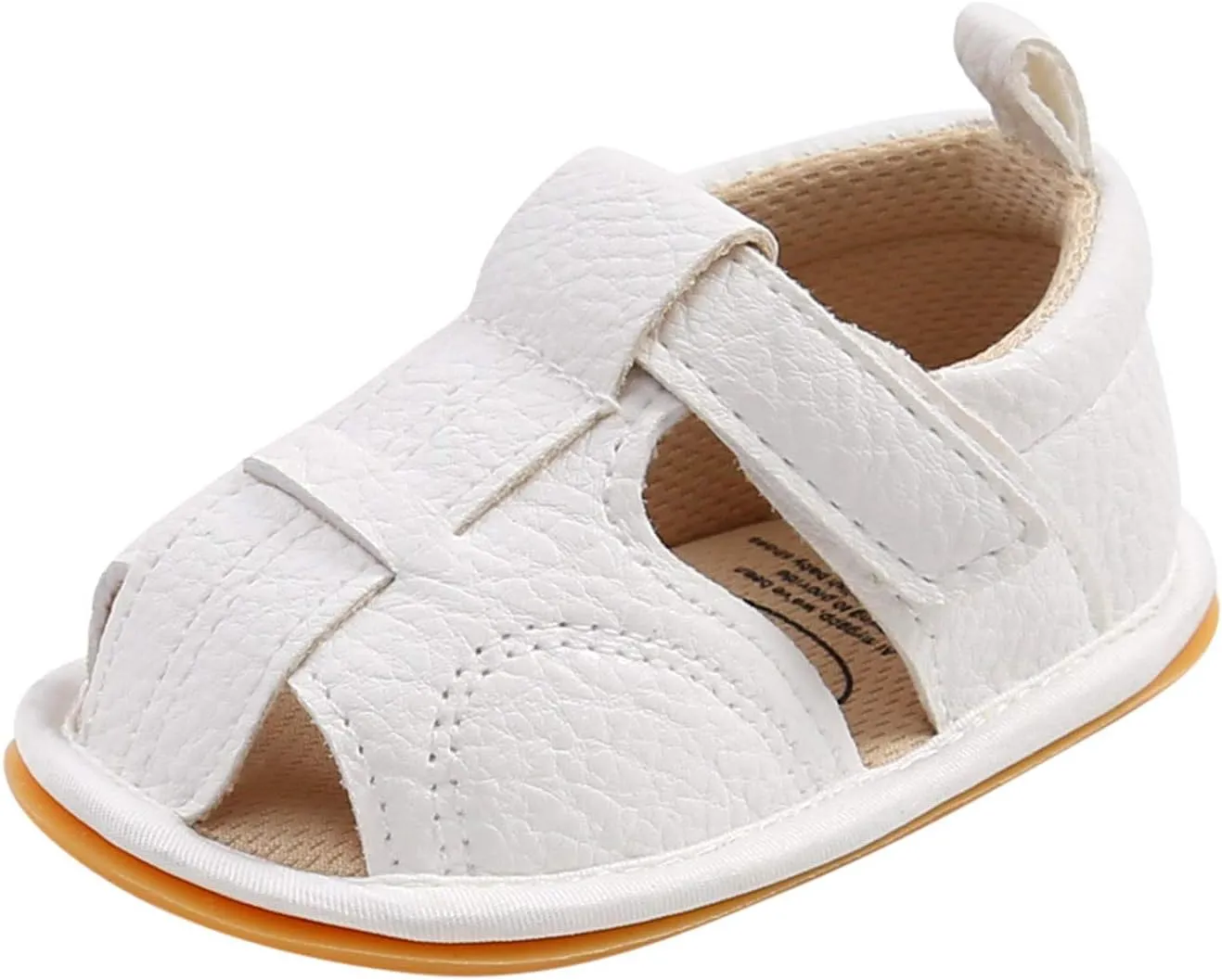 Baby Boys Girls Cotton Shoes Toddler Flat Bottom Non-Slip Soft Walking Sandals Slip-on Style Shoes