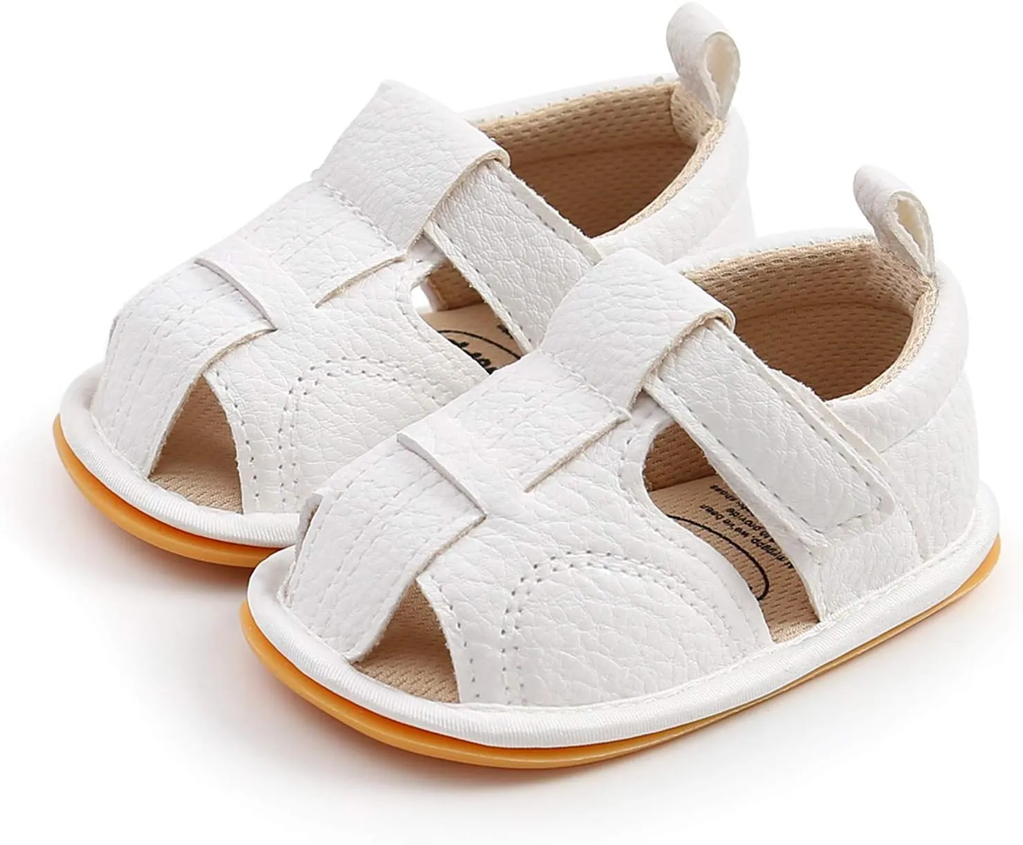 Baby Boys Girls Cotton Shoes Toddler Flat Bottom Non-Slip Soft Walking Sandals Slip-on Style Shoes