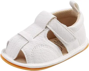 Baby Boys Girls Cotton Shoes Toddler Flat Bottom Non-Slip Soft Walking Sandals Slip-on Style Shoes
