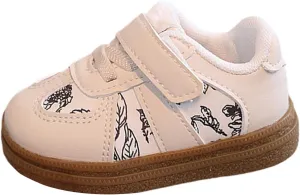 Baby Boys Girls High Top Ankle PU Leather Sneakers Soft Rubber Sole Infant Newborn Anti-Slip Wedding Dress Shoes