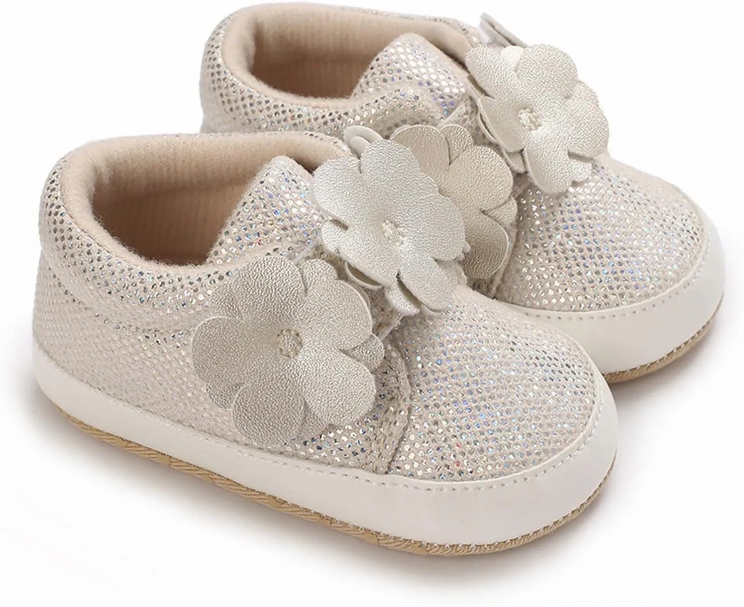 Baby Boys Girls High Top Sneakers Soft Soles Flower Strap Anti-Slip Ankle Shoes Toddler Comfort Casual Running Shoes