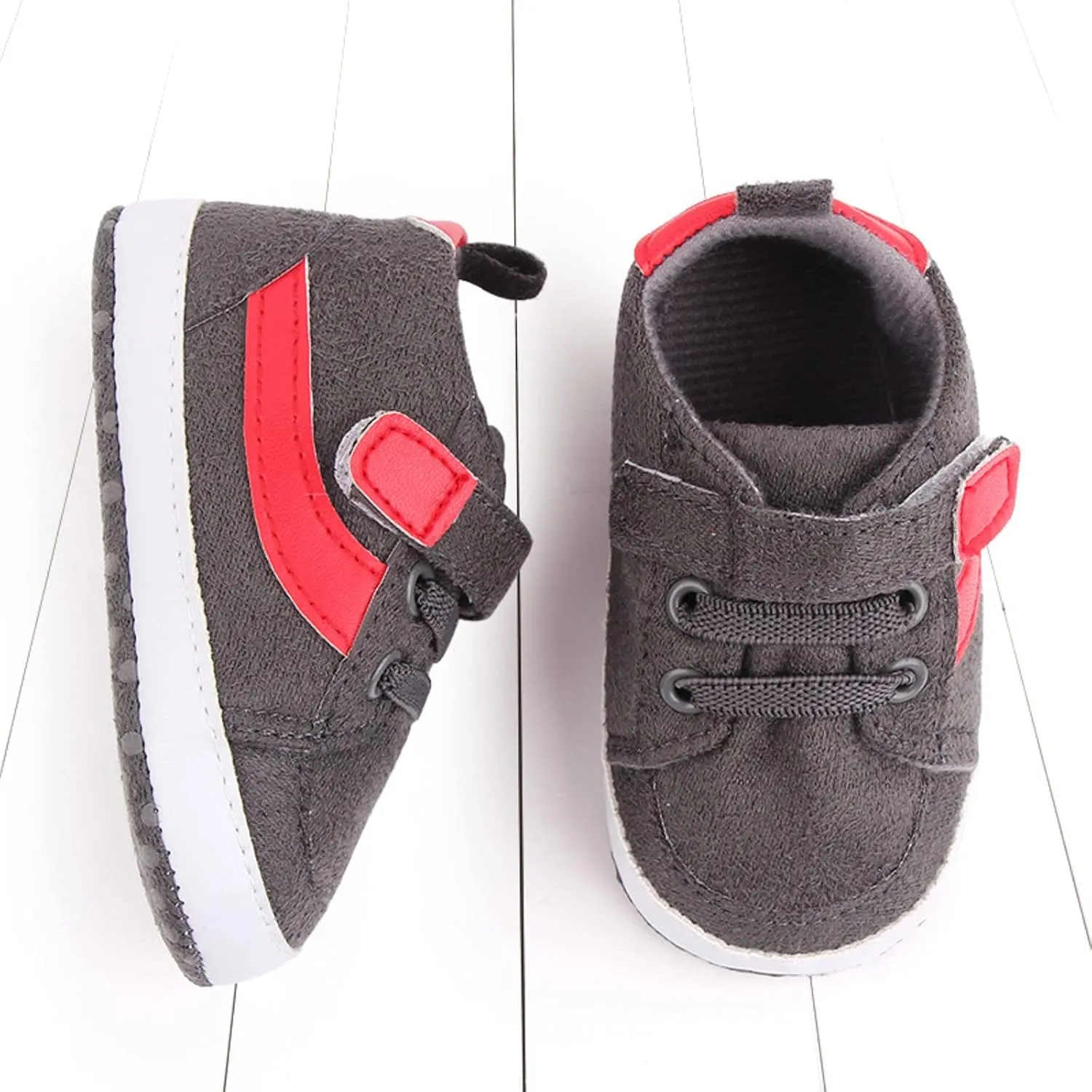 Baby Boys Girls High Tops Ankle Sneakers Infant Toddler Prewalker Newborn Soft Anti-Slip Sole occasins Shoes
