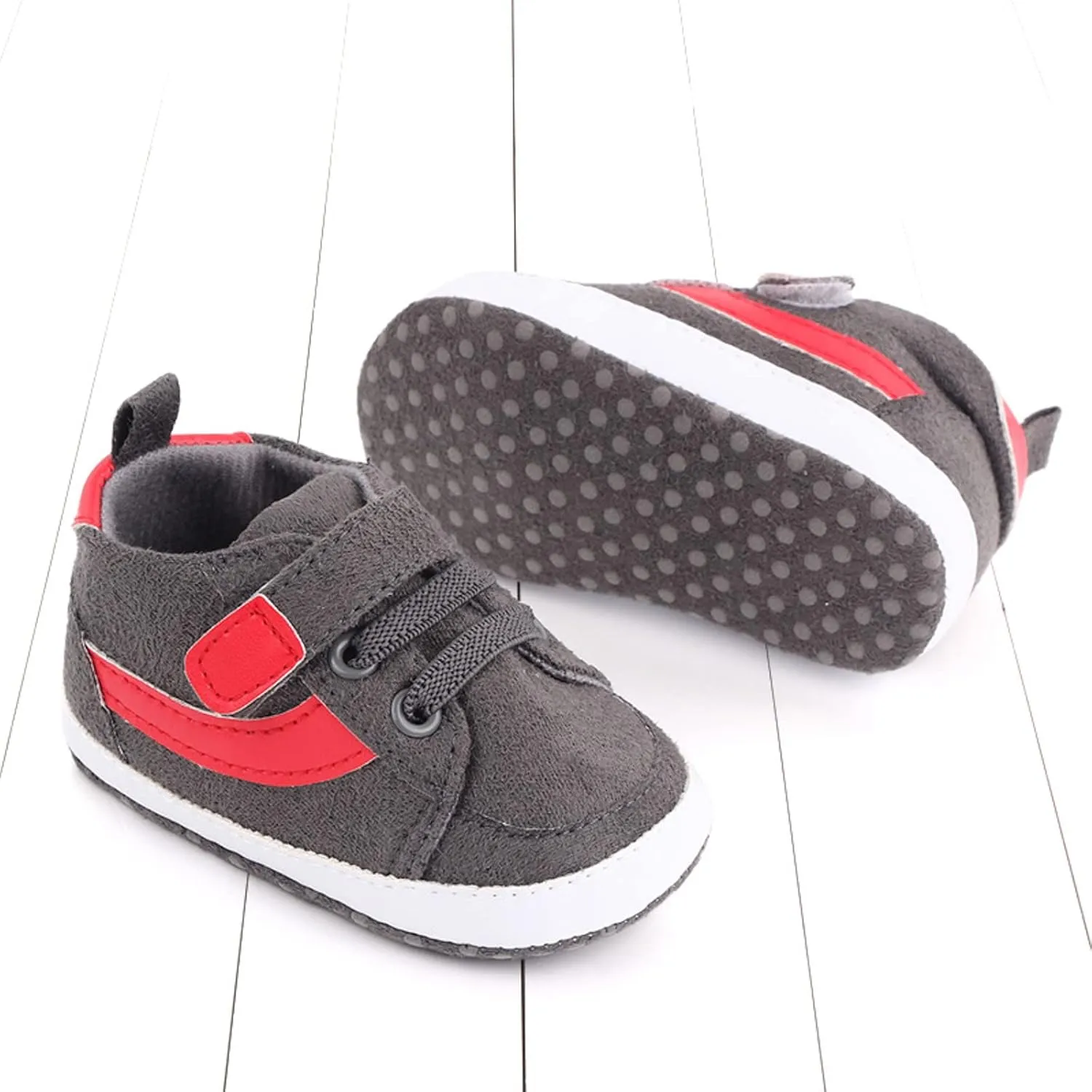 Baby Boys Girls High Tops Ankle Sneakers Infant Toddler Prewalker Newborn Soft Anti-Slip Sole occasins Shoes
