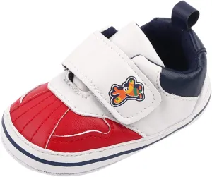 Baby Boys Girls Leather Pre-Walking Sneakers Toddler Anti-Slip Soft Sole Infant Lightweight First Step Flat Shoes