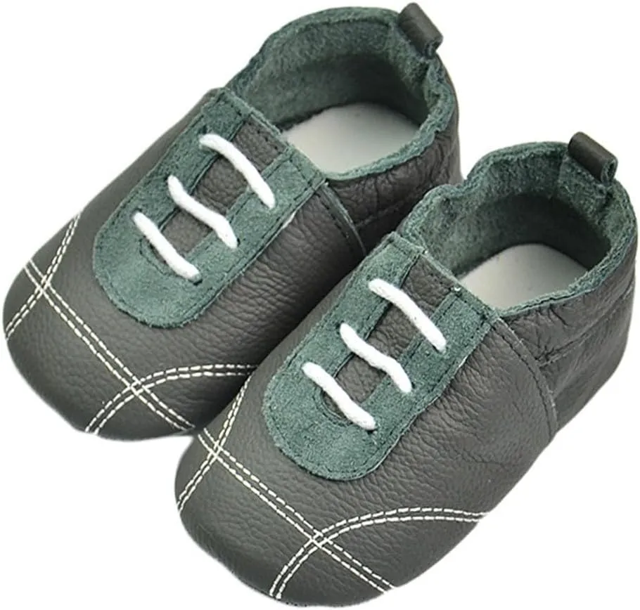 Baby Boys Girls occasin Slippers, Soft Sole Leather Anti-Slip Walking rib Shoes for Infant Toddler Pre-alker