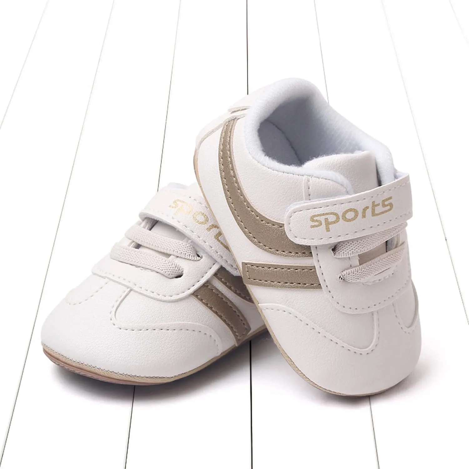 Baby Boys Girls Pu Leather Sneakers Soft Rubber Sole Lace Up xford Soccer Infant Crib Toddler Waler Shoes