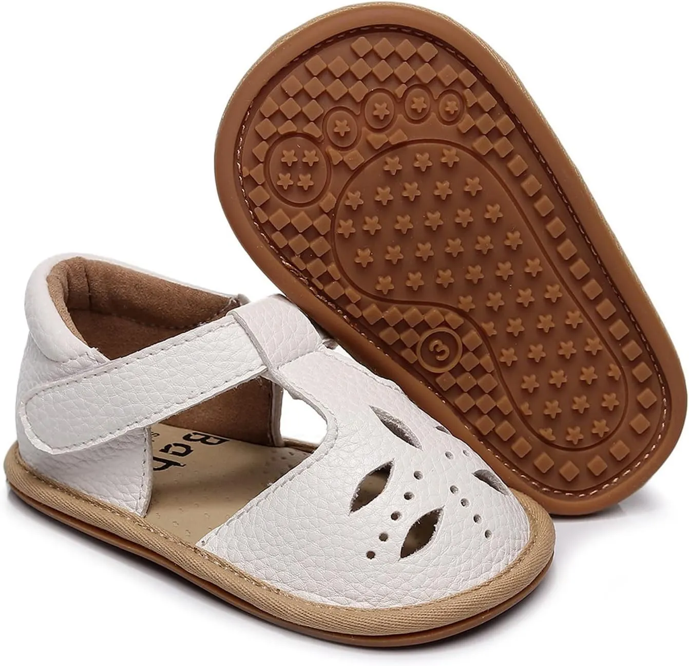 Baby Boys Girls Sandals PU Leather Soft Anti-Slip Rubber Sole Infant Summer Outdoor Shoes Toddler First