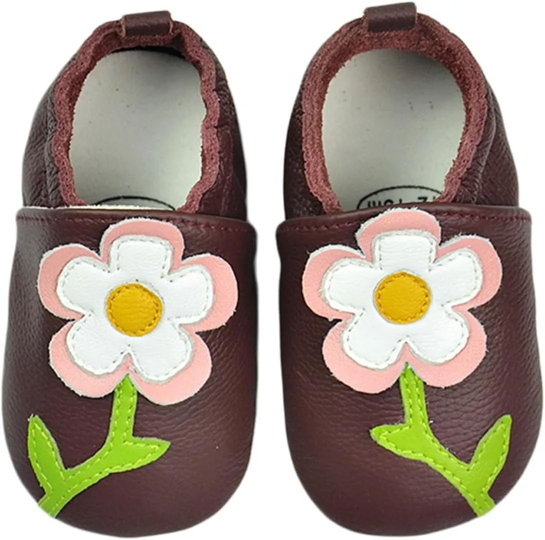Baby Boys Girls Unisex Soft Soles Anti Slip rib Shoes Cute artoon First Walking Slippers for Infant Toddler Baby Footie