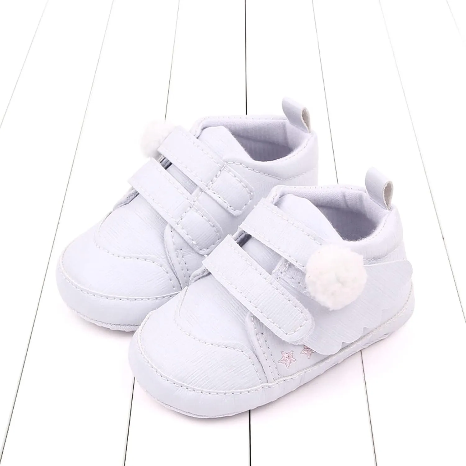 Baby Boys Girls Wing First Walking Ankle Boots, Infant Soft Sole Sneakers Fashion High-Top Ankle Length Shoes