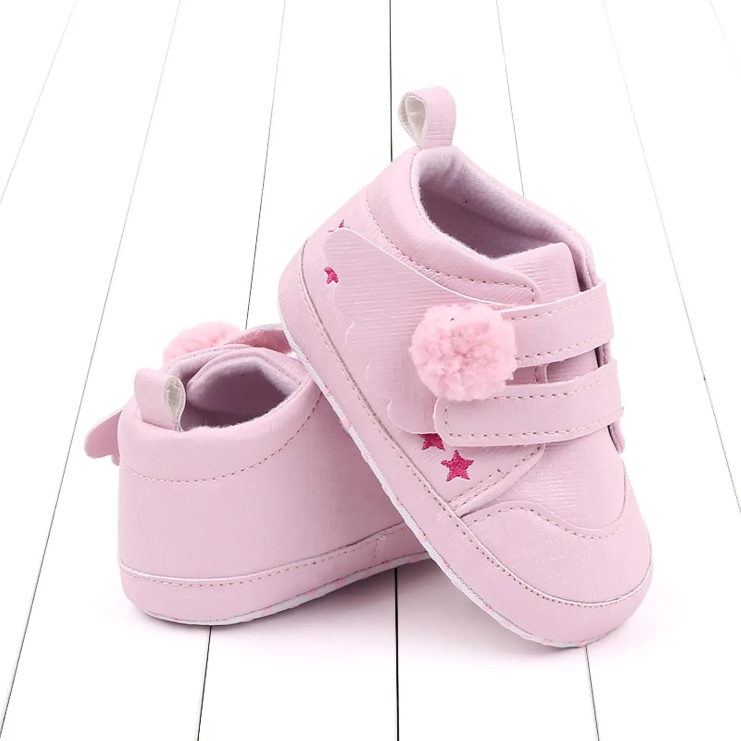 Baby Boys Girls Wing First Walking Ankle Boots, Infant Soft Sole Sneakers Fashion High-Top Ankle Length Shoes