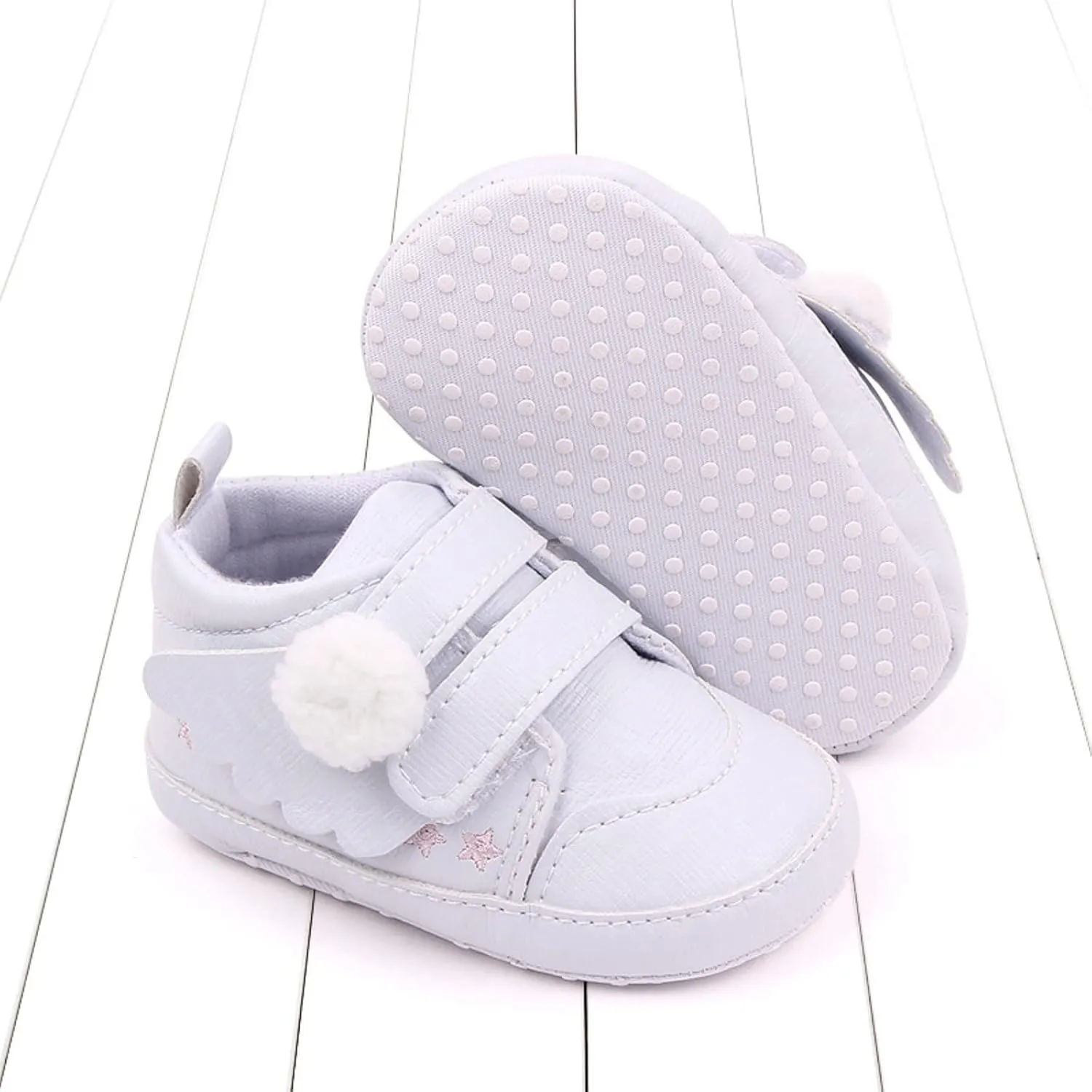 Baby Boys Girls Wing First Walking Ankle Boots, Infant Soft Sole Sneakers Fashion High-Top Ankle Length Shoes