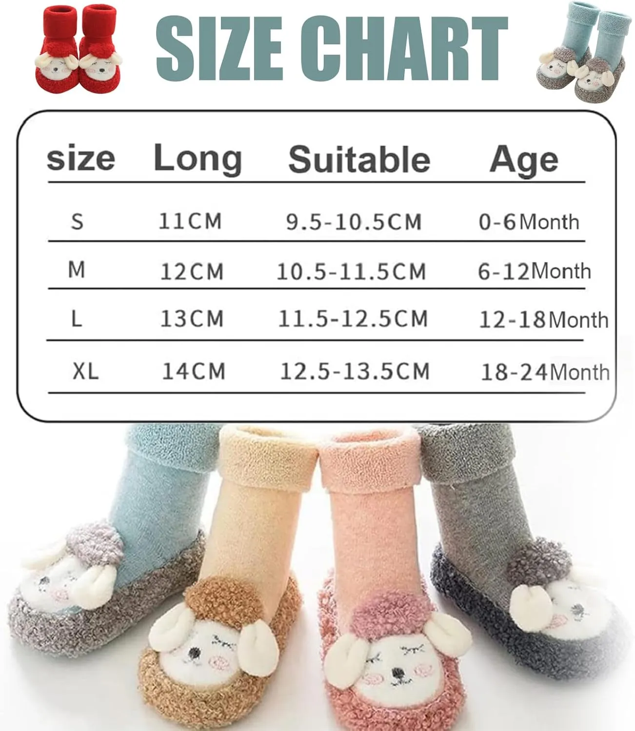 Baby Cartoon Plush Cotton Toddler Shoes,2025 Fall Winter Non Slip Baby Shoes,Baby Plush Cotton Toddler Shoes