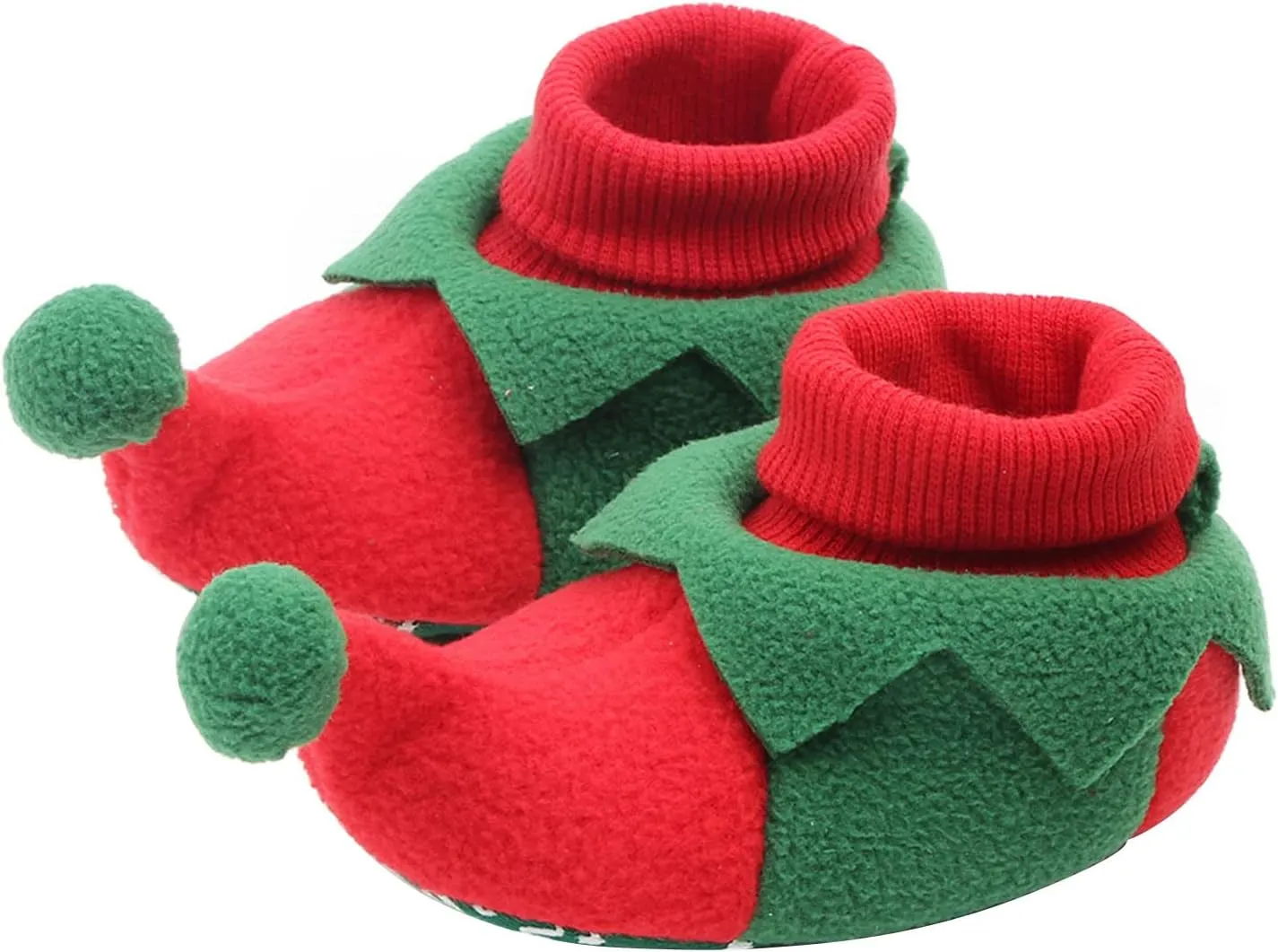 Baby Christmas Shoes Soft Santa Slippers Infanr Cozy Fleece Booties Winter Warm Prewalkers Crib Shoes