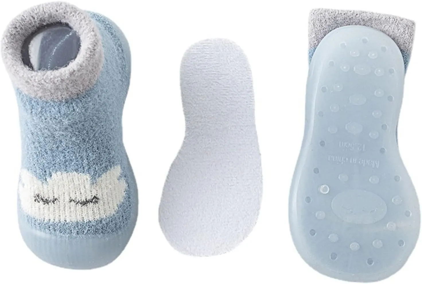 Baby Cute Pattern Socks Shoes Baby Boys Girls First Walking Shoes Cute Cartoon Warm Thickened Shoes Baby Sock Shoes
