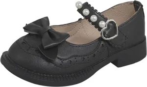 Baby Girls Bow Mary Jane Shoes Soft Sole Single Shoes New Lightweight Soft Breathable Non Slip Shoes Toddler Shoes