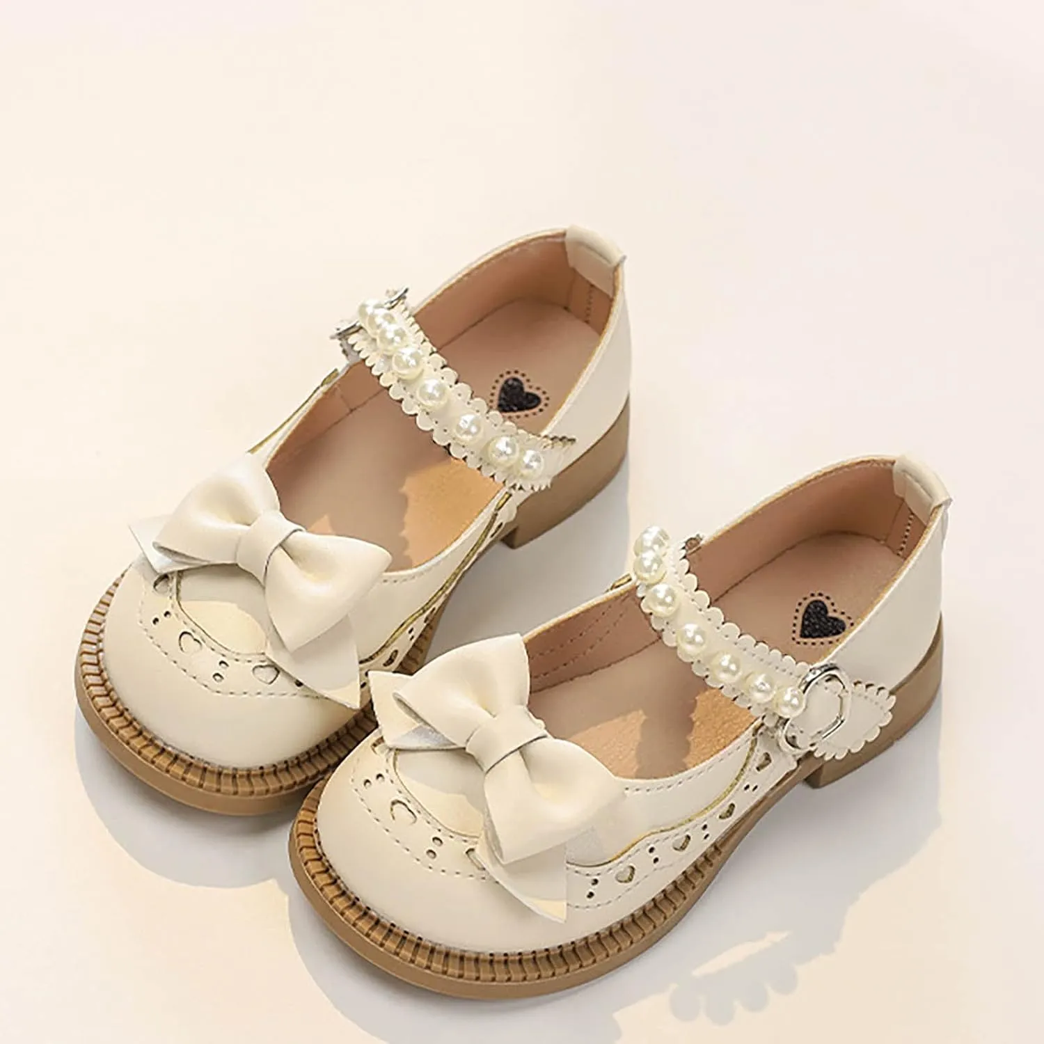 Baby Girls Bow Mary Jane Shoes Soft Sole Single Shoes New Lightweight Soft Breathable Non Slip Shoes Toddler Shoes