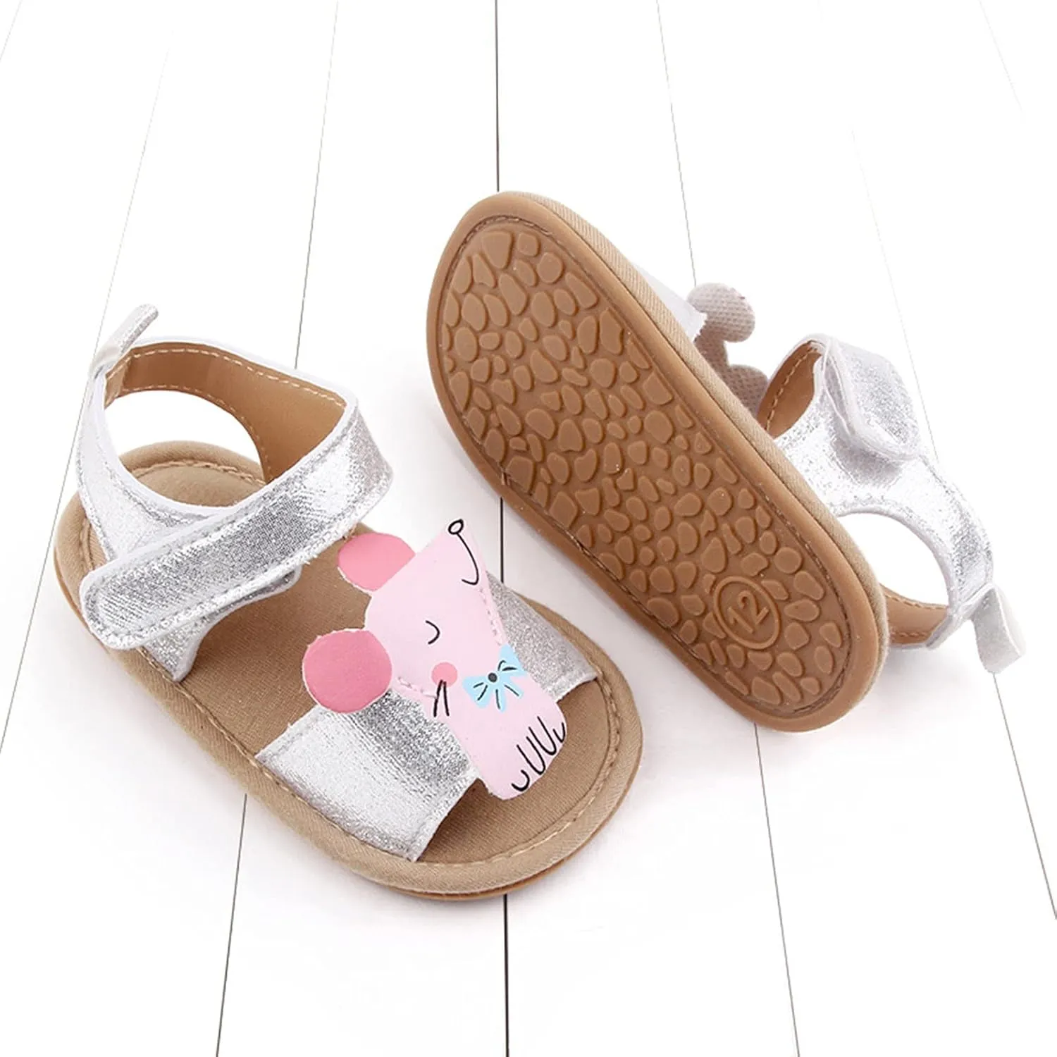Baby Girls Boy Non-Slip Beach Casual Shoes Rubber Soft Sole Summer Pool Flat Princess Wedding Cartoon Sandals