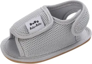 Baby Girls Boys Sandals Infant Toddler Shoes First Walkers Prewalkers Mesh Soft Sole Sneakers Casual (Grey, 6 Toddler)