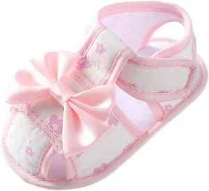 Baby Girls Boys Sandals Infant Toddler Shoes First Walking Shoes Bow Soft Sole Flat Shoes Lightweight (Pink, 13 Infant)