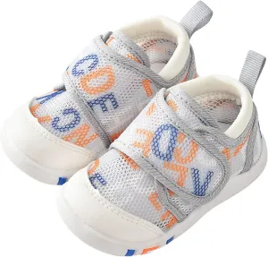 Baby Girls Boys Sandals Infant Toddler Shoes First Walking Shoes Mesh Soft Sole Breathable Sneakers (Grey, 5 Infant)