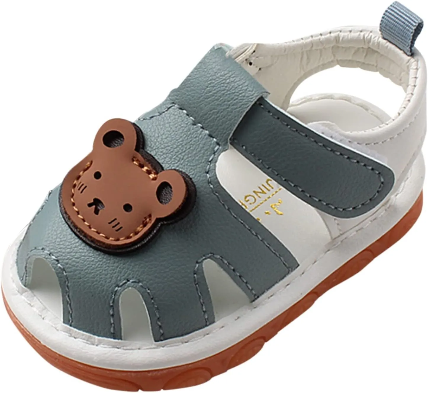 Baby Girls Boys Sandals Infant Toddler Shoes First Walking Shoes Soft Anti-Slip Sole Flat Shoes (Blue, 6.5 Infant)