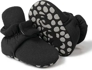 Baby Girls Boys Shoes Socks Solid Color Knitted Plush Soft Sole Anti-Slip Warm Winter Indoor Outdoor Casual Shoes