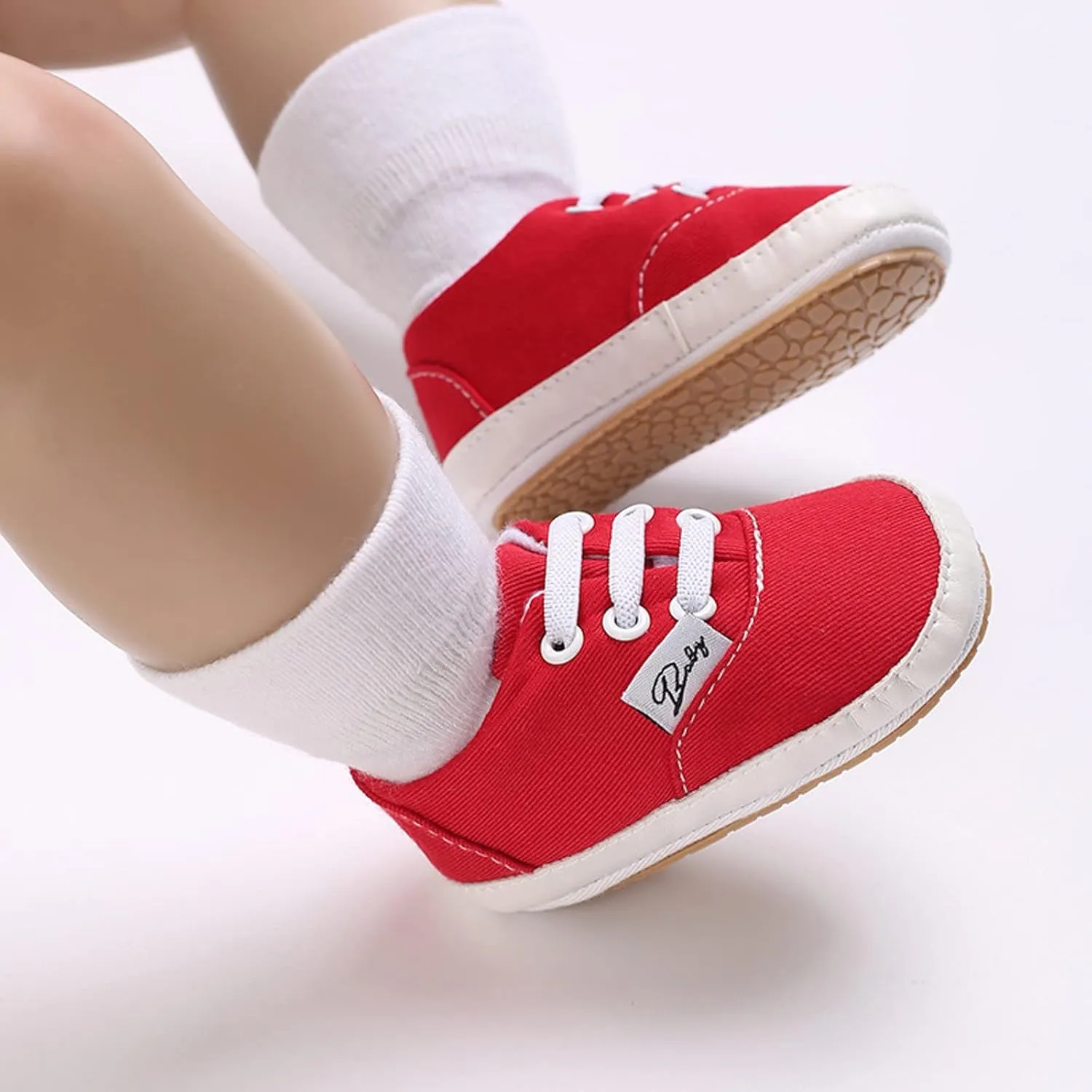 Baby Girls Boys Shoes Soft Anti-Slip Sole Newborn First Walkes High Top Canvas Denim Unisex Infant Sneaker