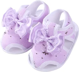 Baby Girls Boys Soft Toddler Shoes Infant Toddler Shoes Lace Bow Sandals Jelly Baby