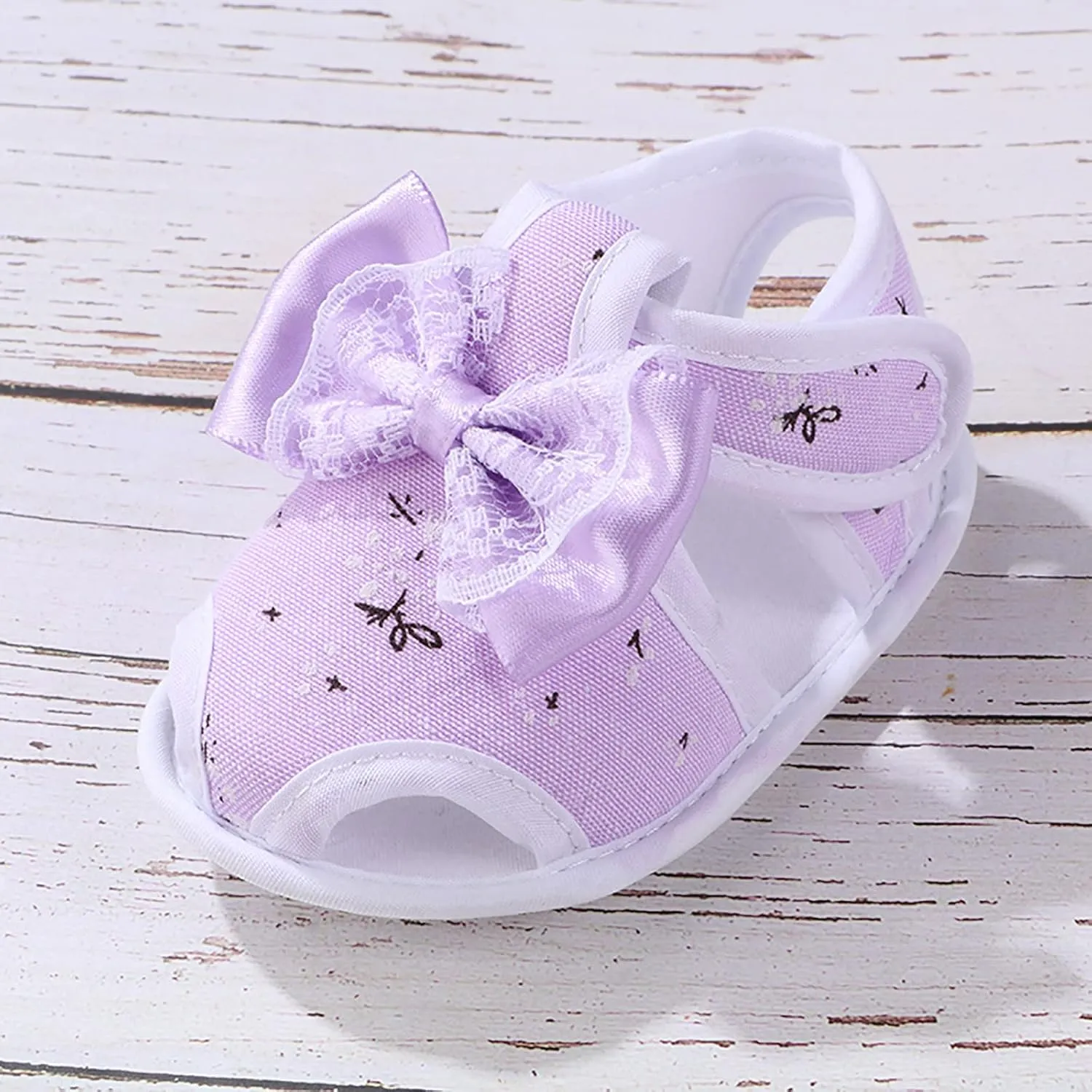 Baby Girls Boys Soft Toddler Shoes Infant Toddler Shoes Lace Bow Sandals Jelly Baby