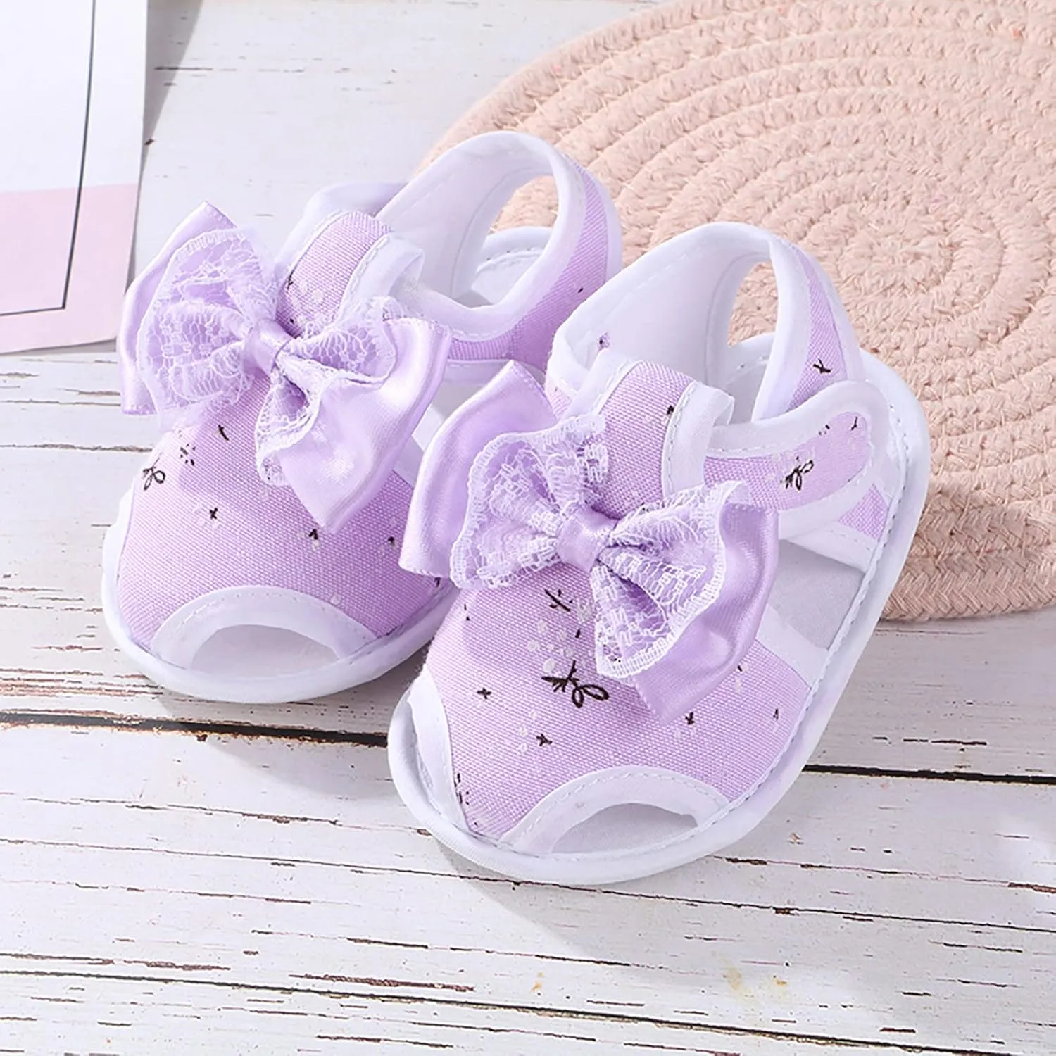 Baby Girls Boys Soft Toddler Shoes Infant Toddler Shoes Lace Bow Sandals Jelly Baby